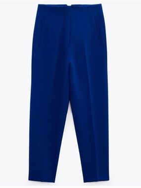 Zara High Waisted Pants, Cobalt Blue